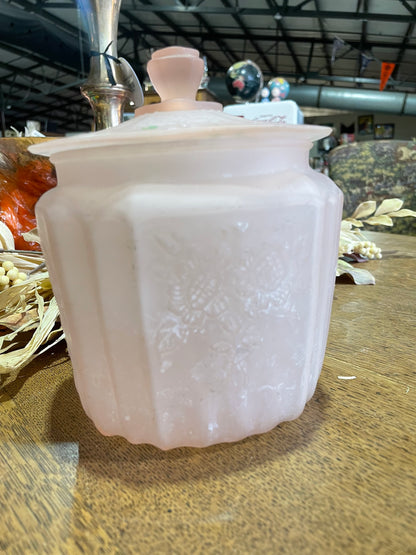 Pink Biscuit Jar