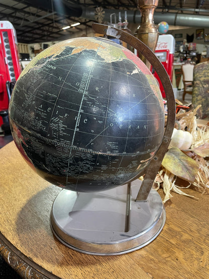 1960s Metal Globe