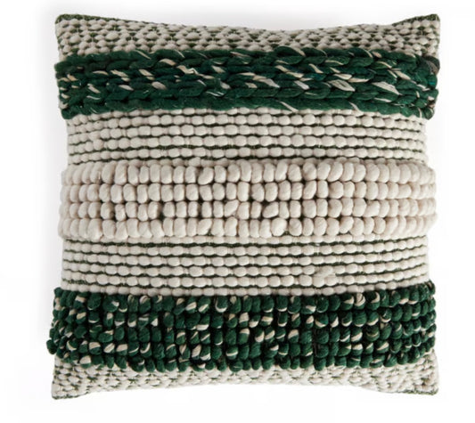 FOUR HANDS Green Stripped Pillow