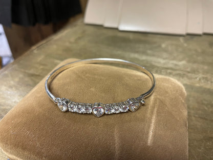 Australian Sterling & White Stone Bangle