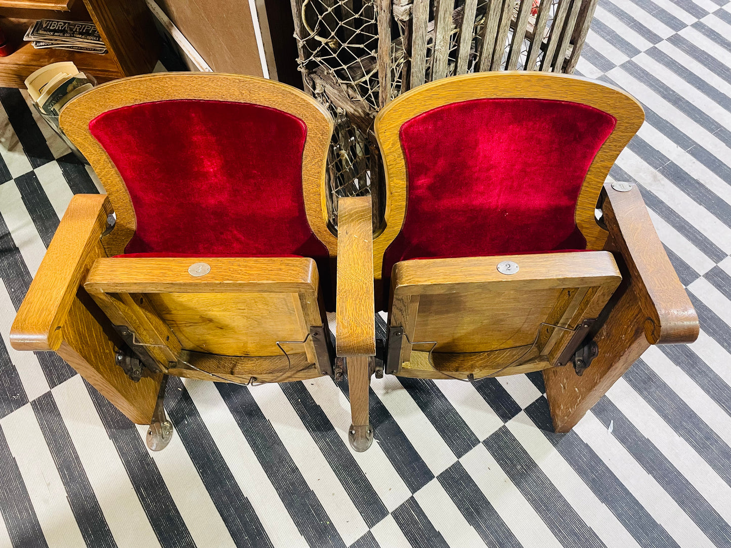 Pair of Historic Texas Theater Chairs