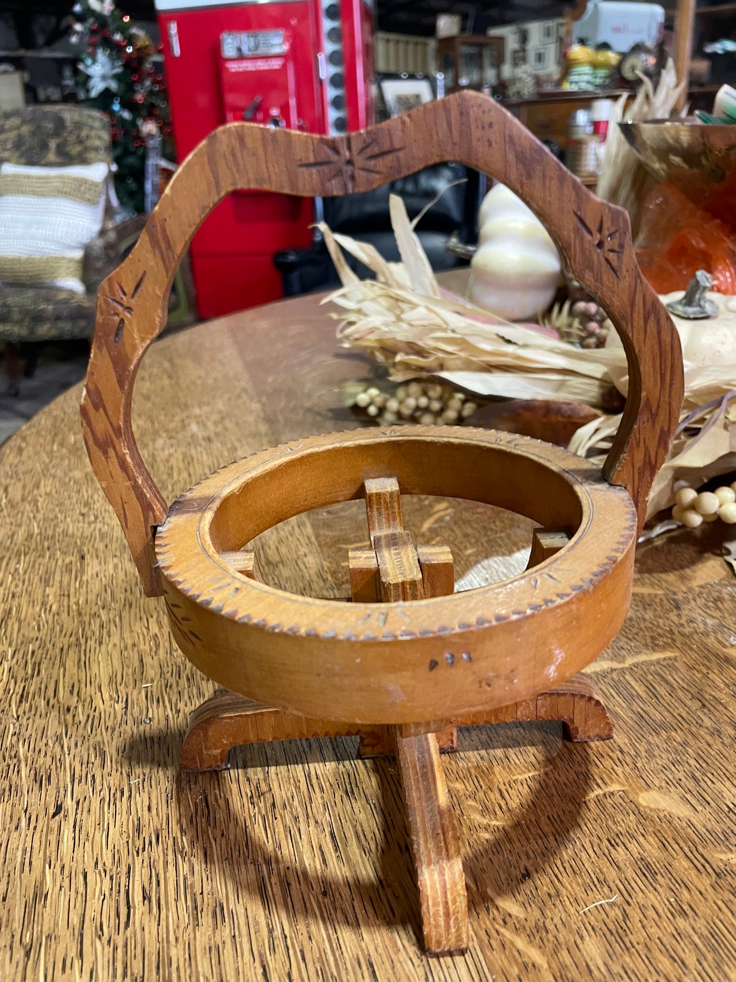 Wooden Bowl Stand