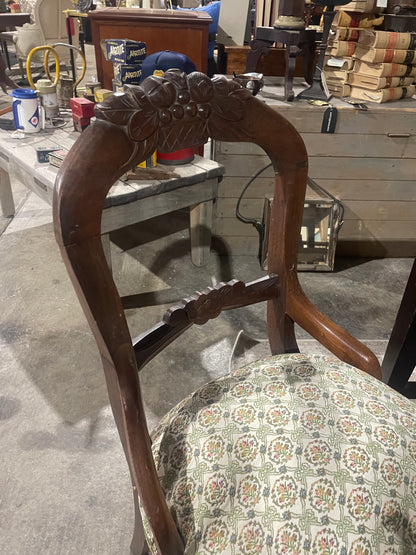 Victorian Balloon Back Walnut Chair