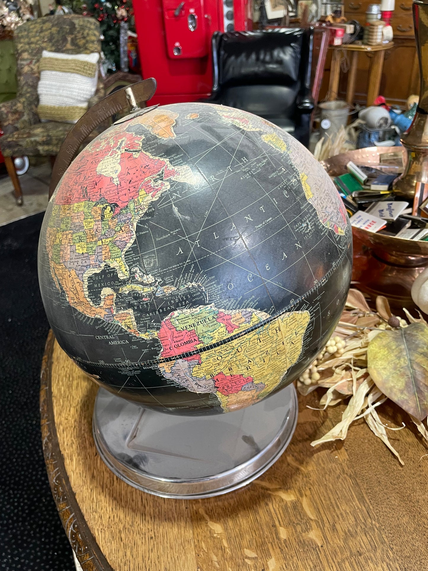 1960s Metal Globe