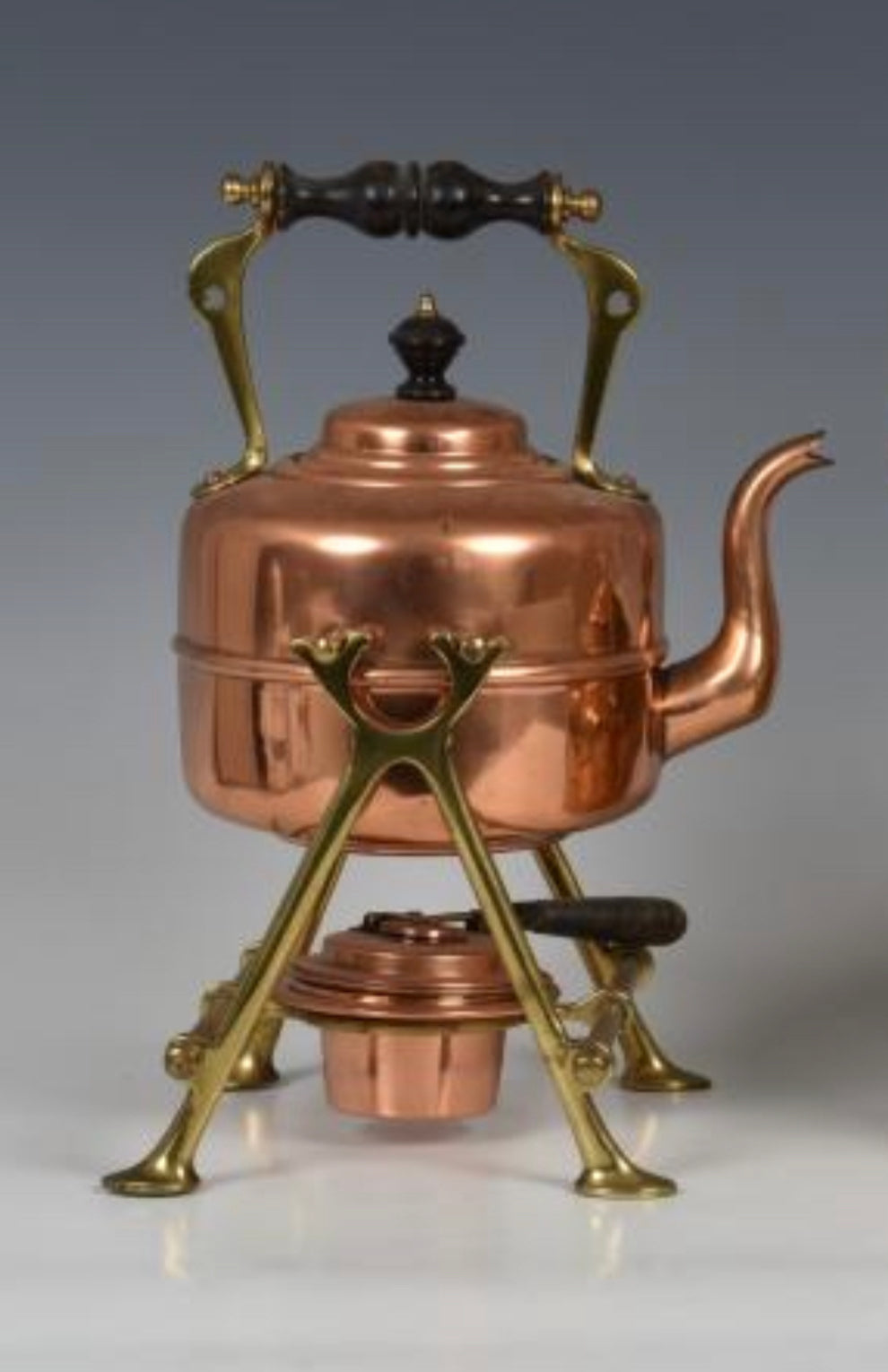 Vintage British Copper Kettle on Stand