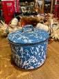 Blue Lidded graniteware Bucket