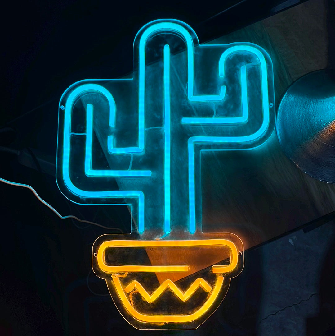 Neon Cactus Sign