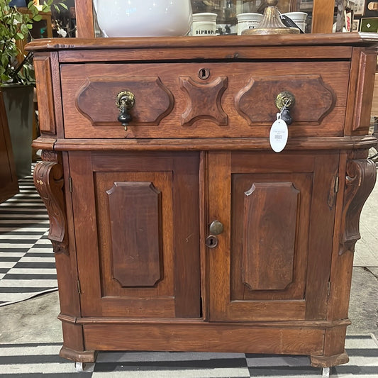 30" Walnut Cabinet w/Drawer