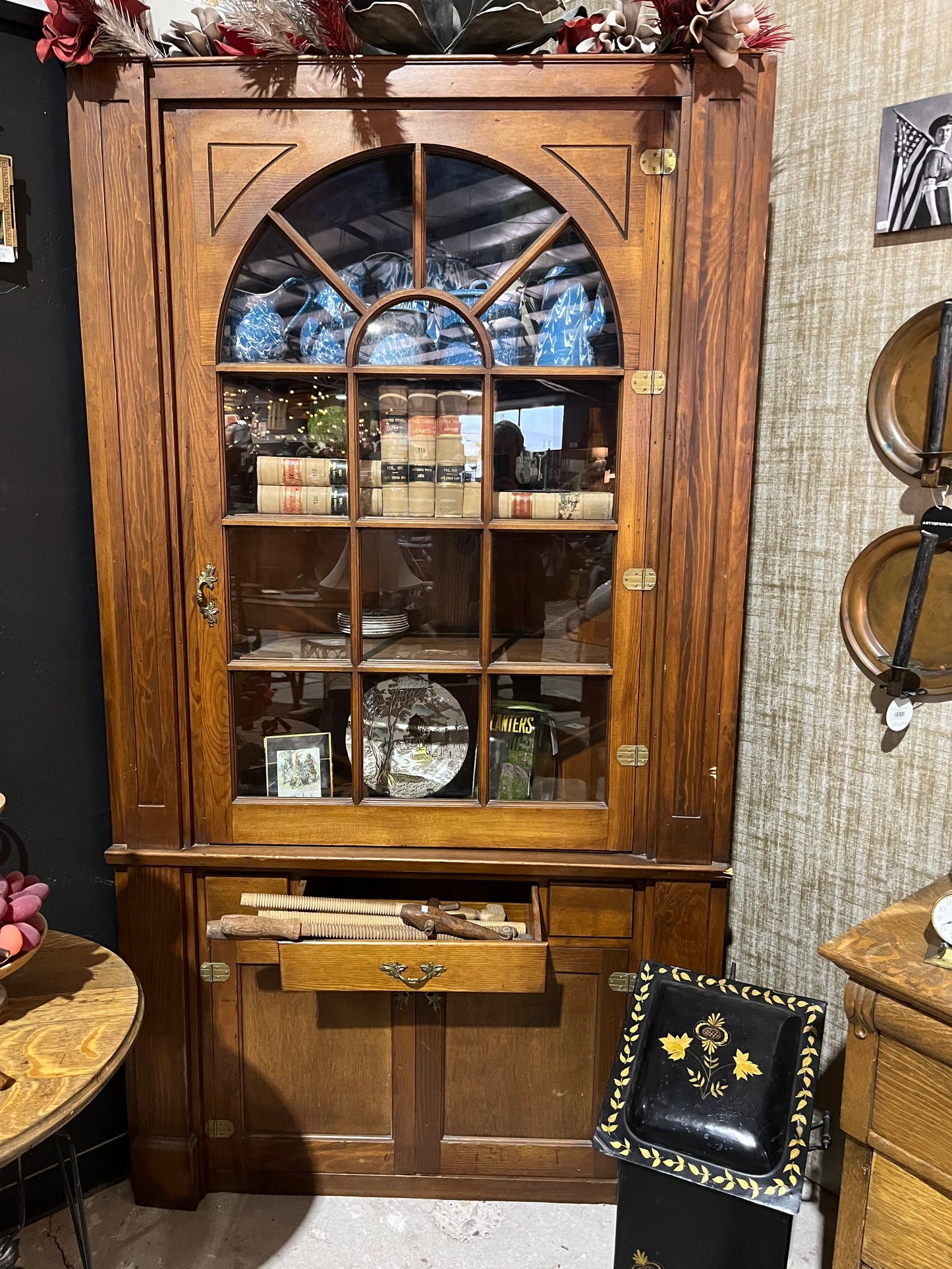 Pennsylvania Walnut Corner Cabinet