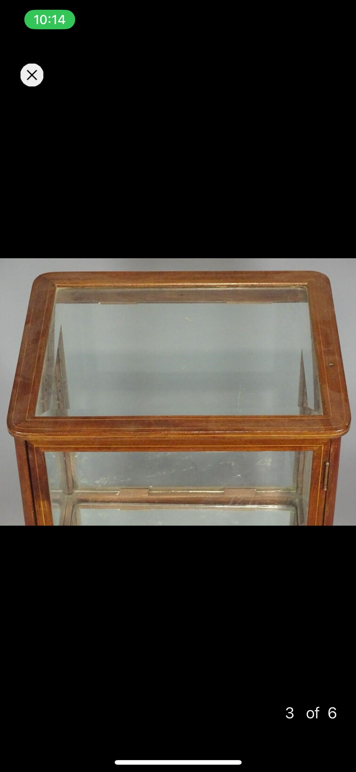 French Oak Curio Cabinet