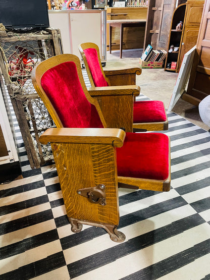 Pair of Historic Texas Theater Chairs