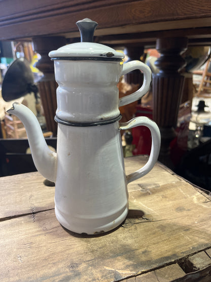 White enamel percolator