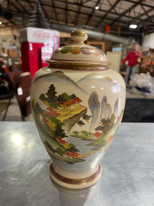 Vintage Asian Satsuma Vase