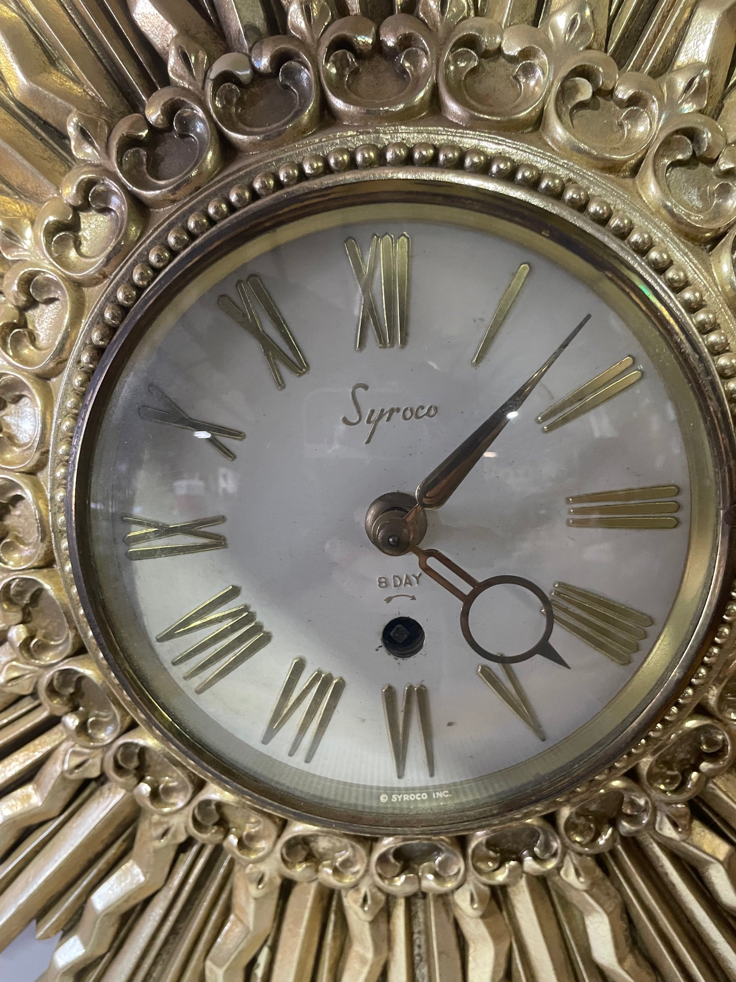 1960s Sunburst Wall Clock