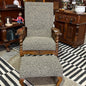 Antique Barley Twist Recliner & Ottoman