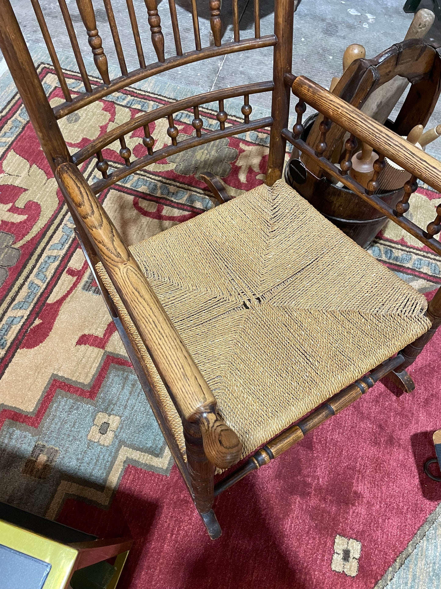 1930s Spindle Rocking Chair, Iowa