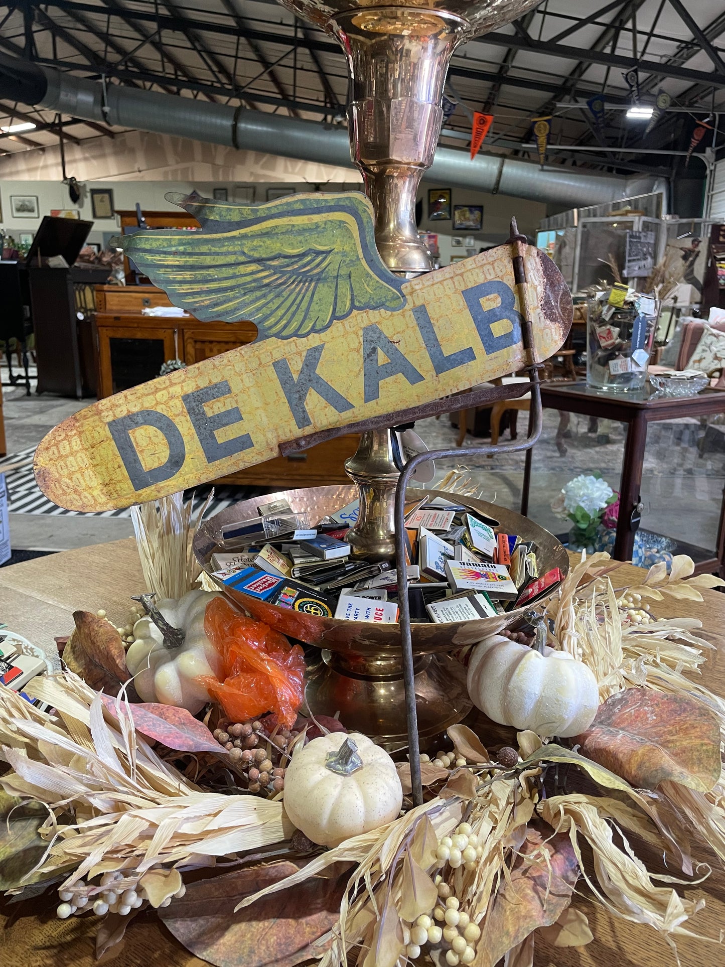 1940's Dekalb Seed Flying Corn Weather Vane