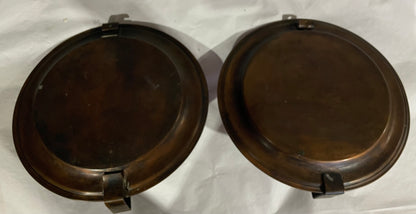 Pair of Antique American Copper Candle Sconces from Salem, Mass