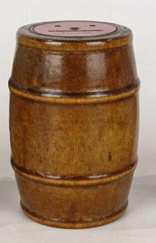 Antique Wooden Barrel Bank