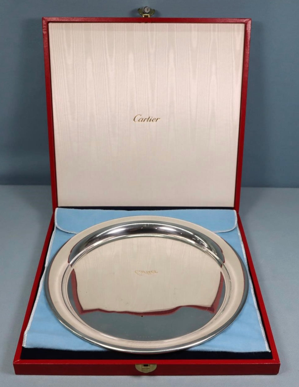 Vintage Cartier Pewter Plate, 11”