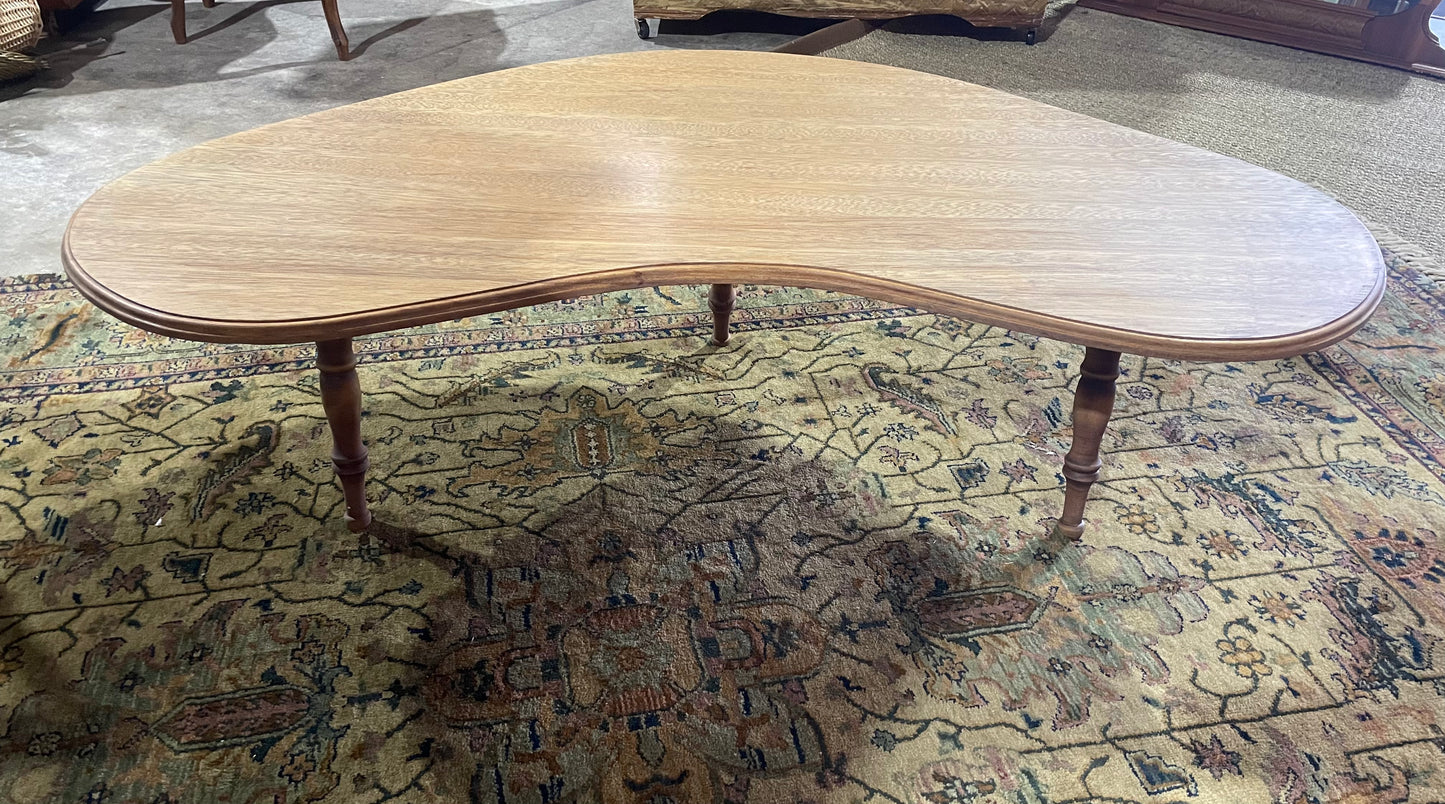 MCM Wooden Coffee Table, Kidney Shaped