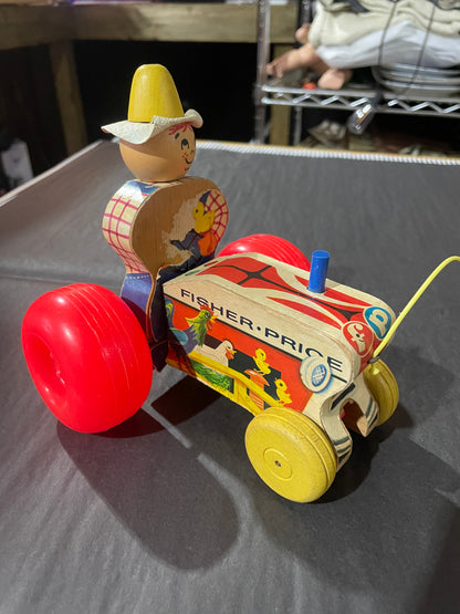 1961 Farmer Pull Toy, Fisher Price