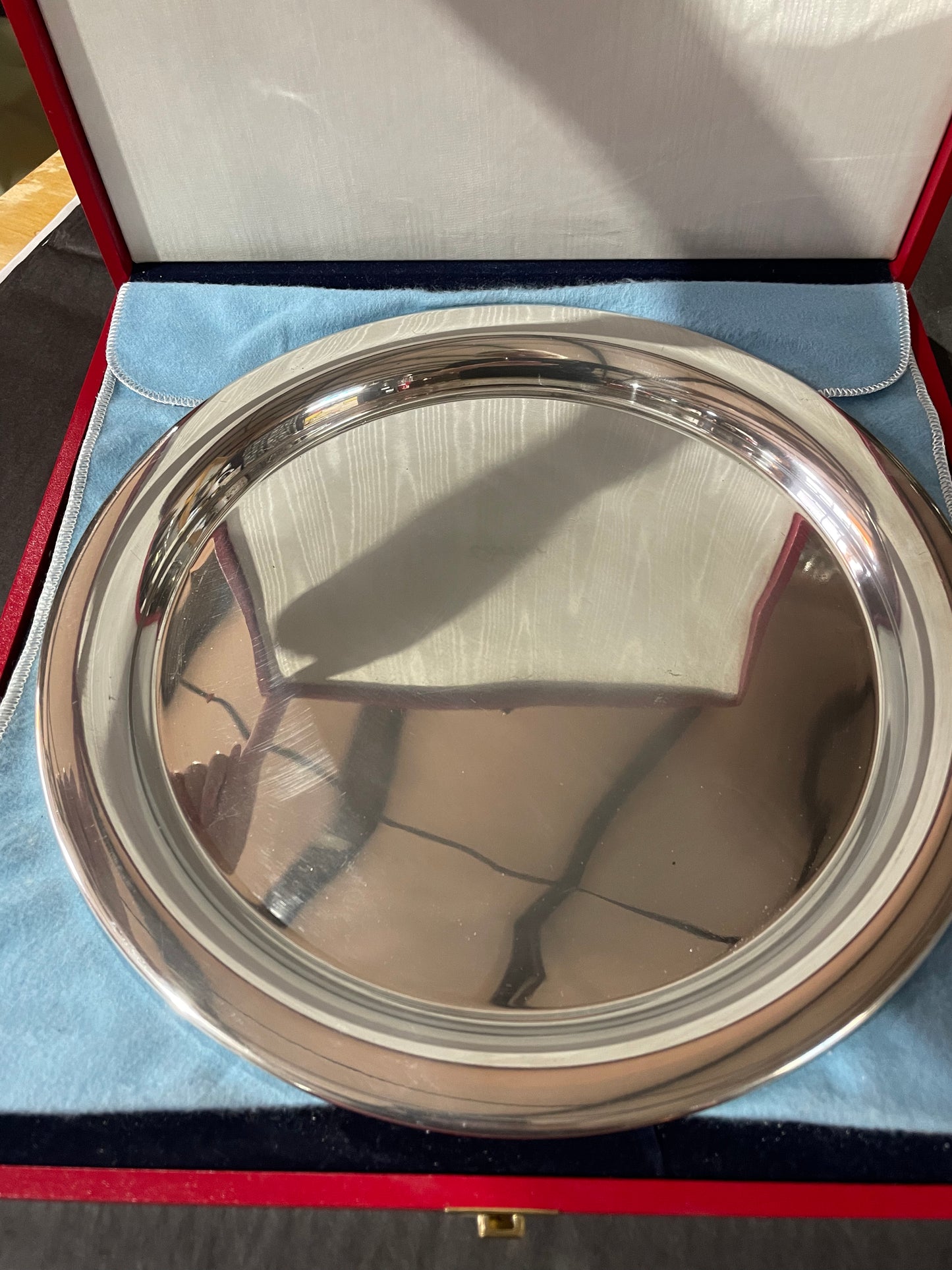 Vintage Cartier 11" Pewter Cocktail Plate