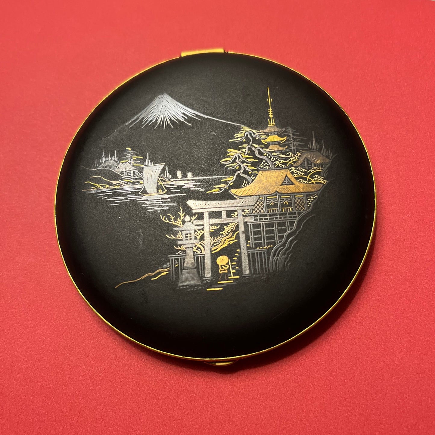 Japanese Damascene mirror compact