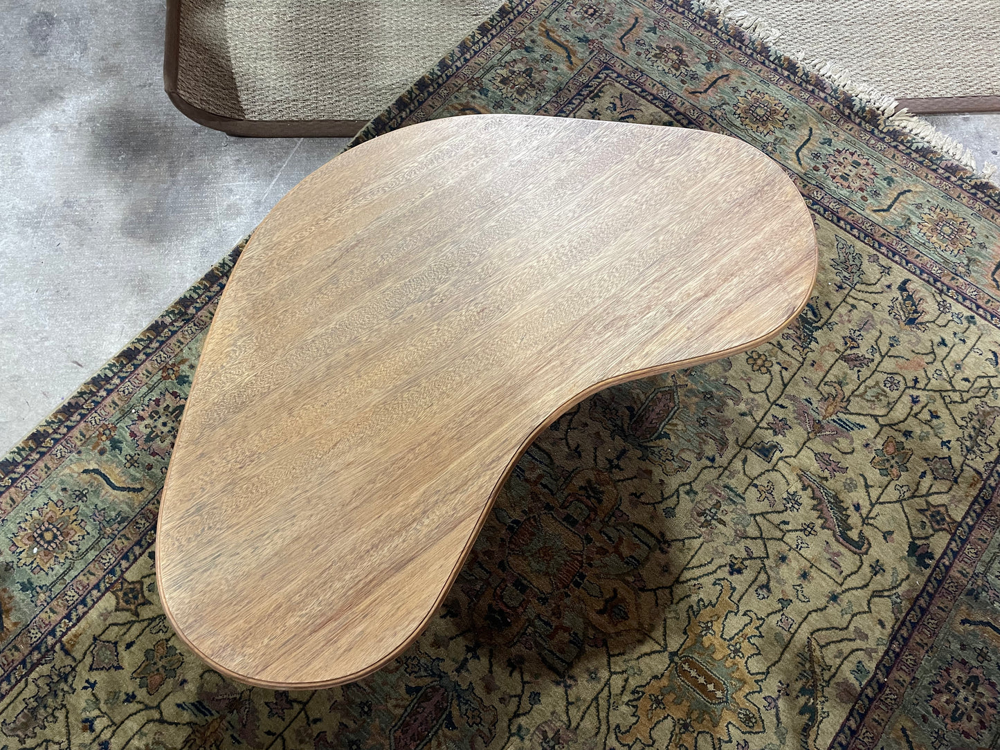 MCM Wooden Coffee Table, Kidney Shaped