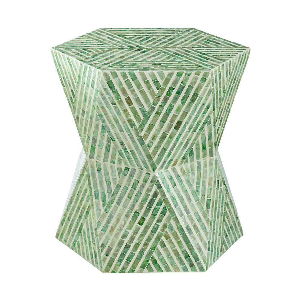 The Garland Capiz Accent Stool/Table