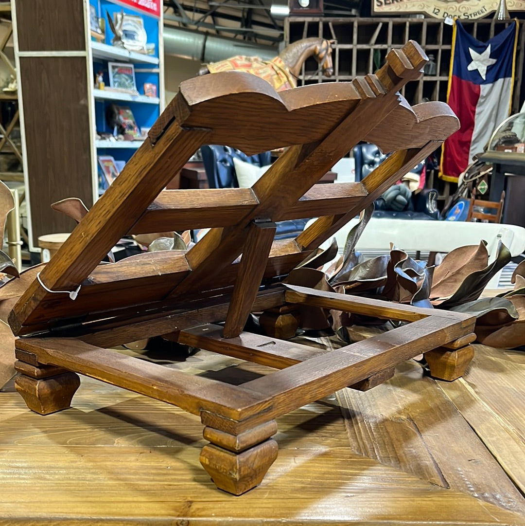 Antique Wooden Book Stand