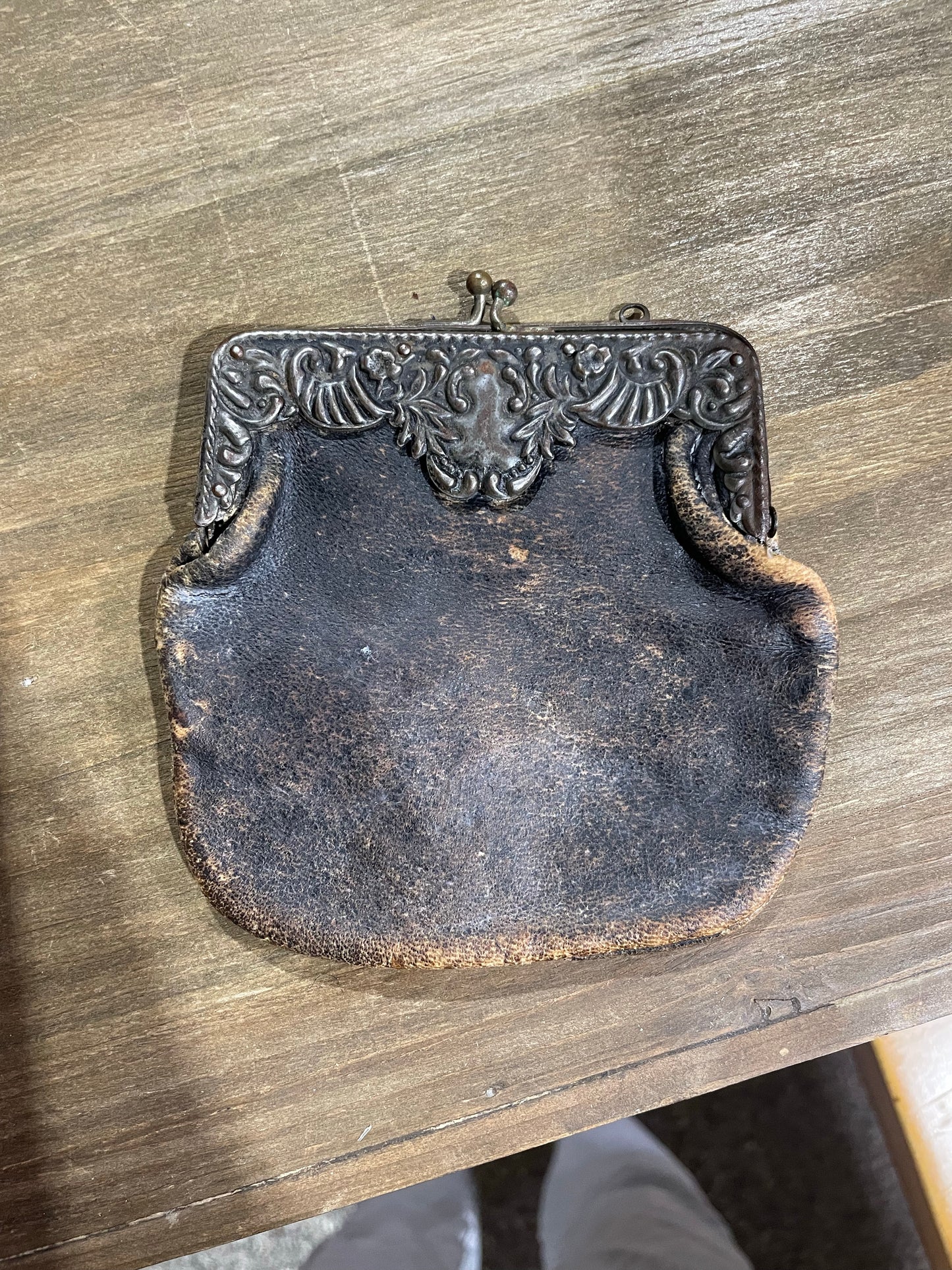 Antique Leather Coin Purse