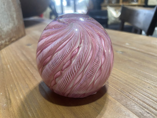 Murano Italian Latticino Paperweight