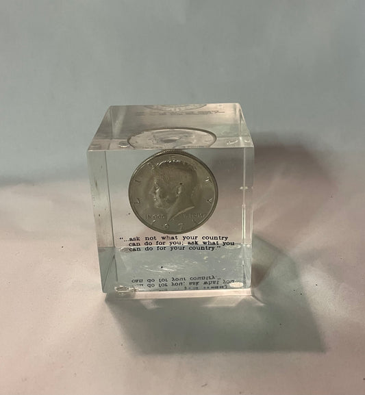 1971 Kennedy Half Dollar Paperweight