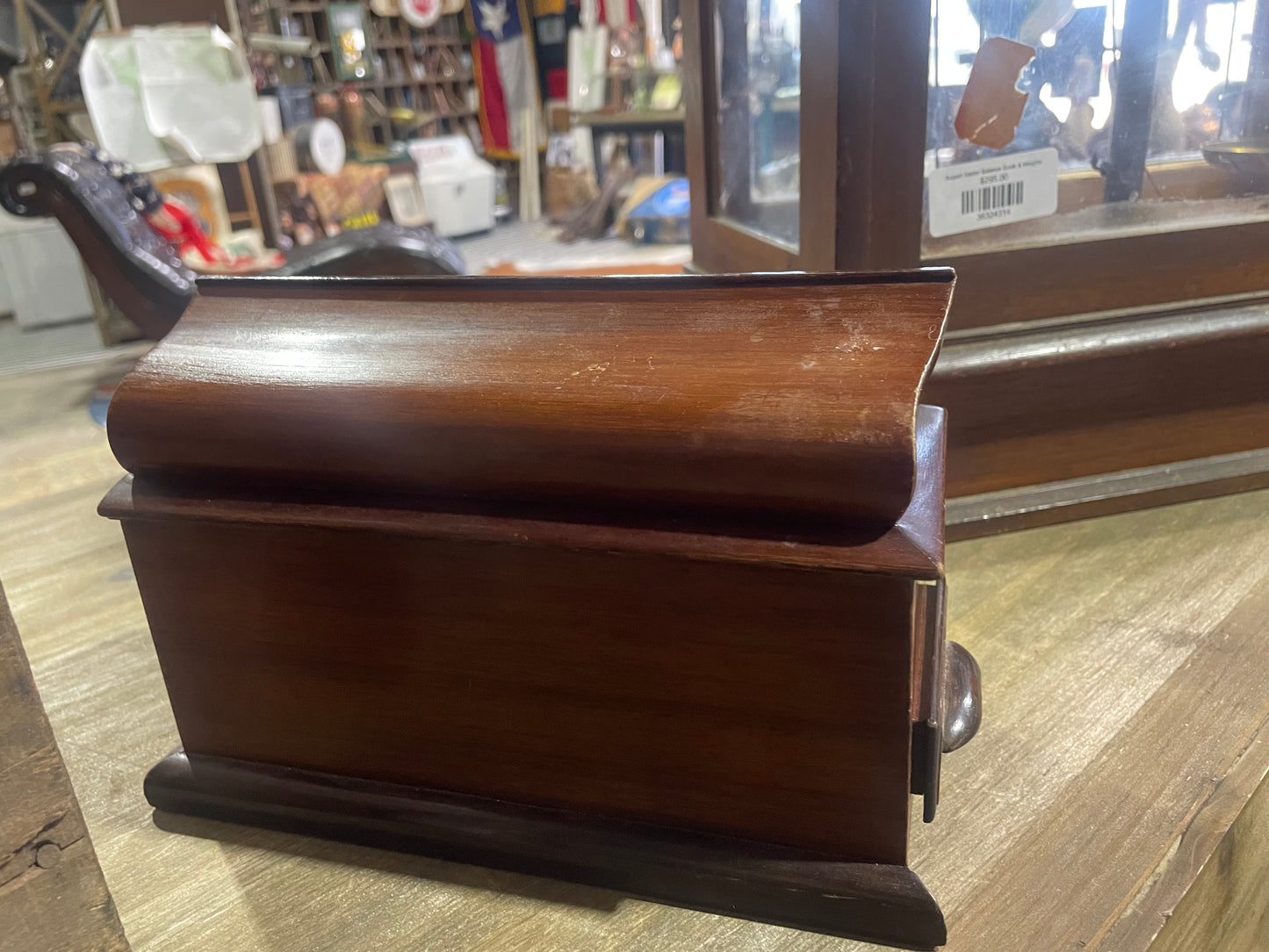 Antique Wooden Dome Box