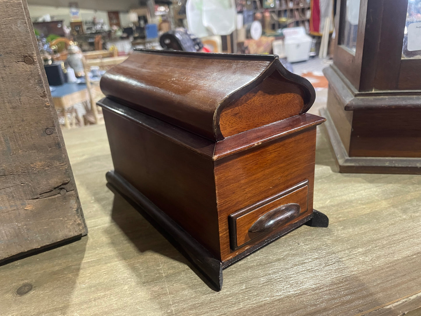 Antique Wooden Dome Box