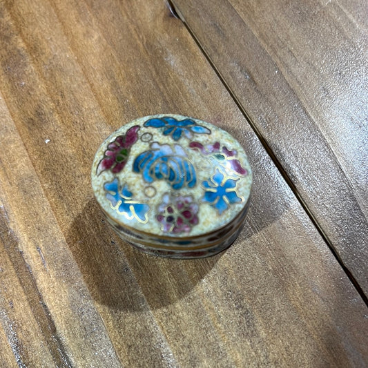 Antique Cloisonne & Enamel Lidded Box