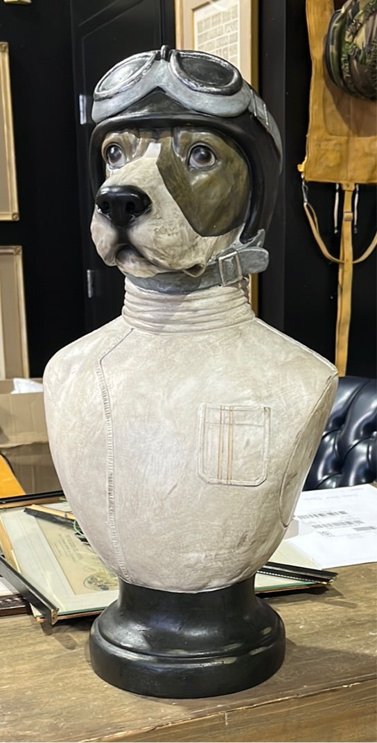 Flying Ace, British Dog Statue