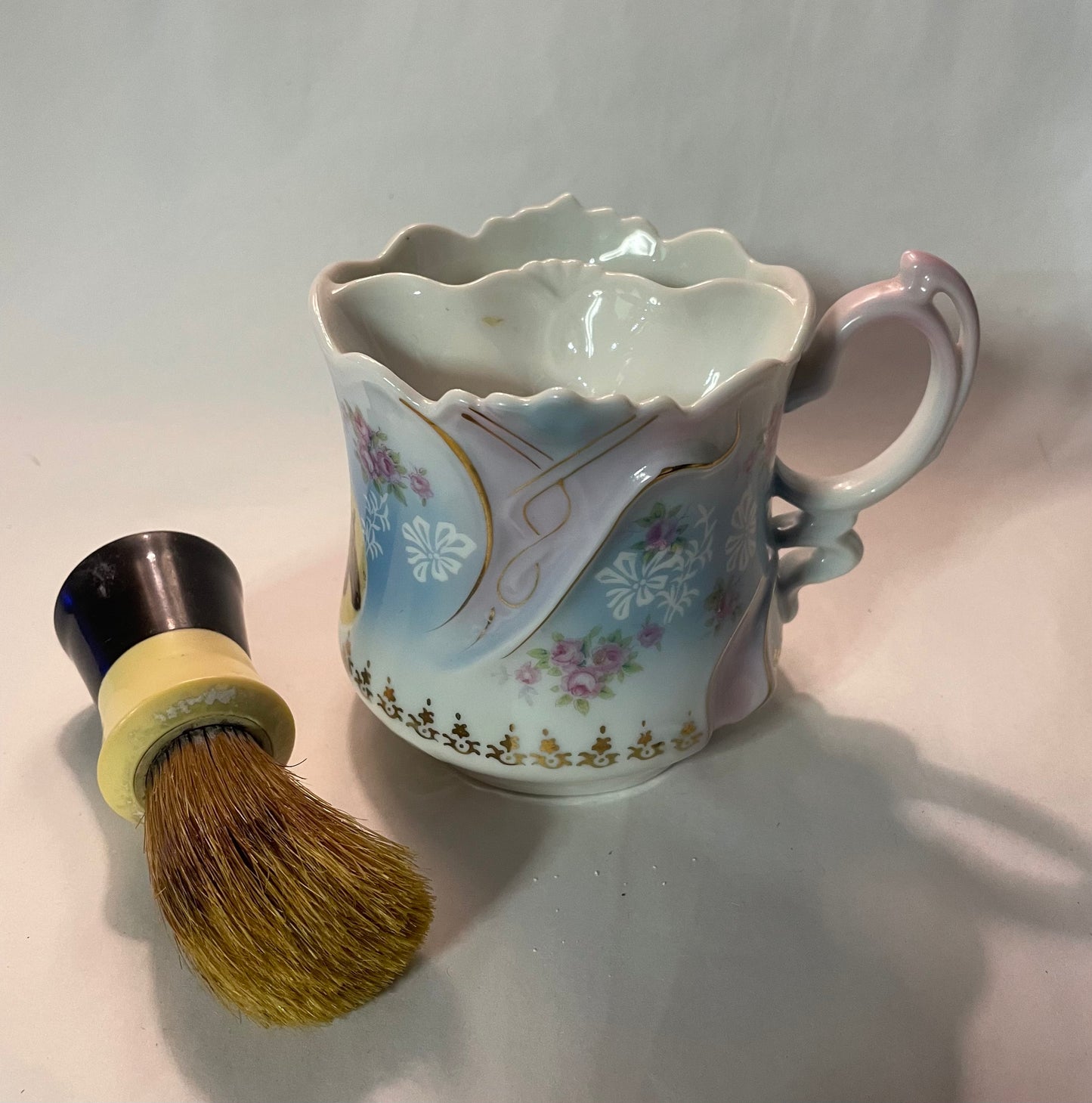 Brandenburg Porcelain Shaving Mug & Brush