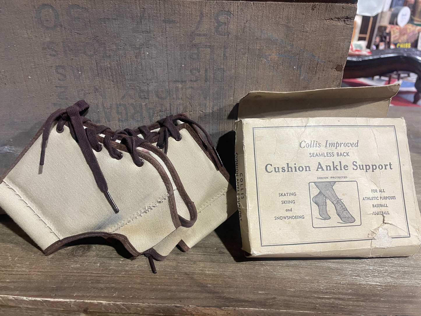 Early 1900s Womens Sport Ankle Braces in Box