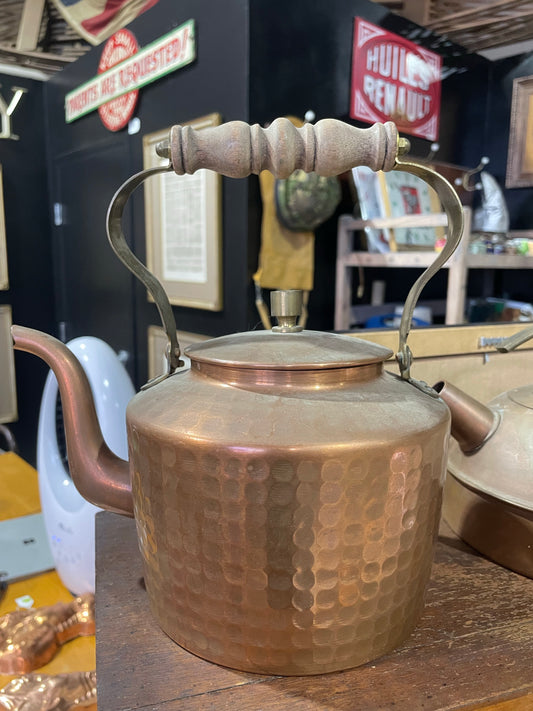 Vintage Hammered Copper Kettle