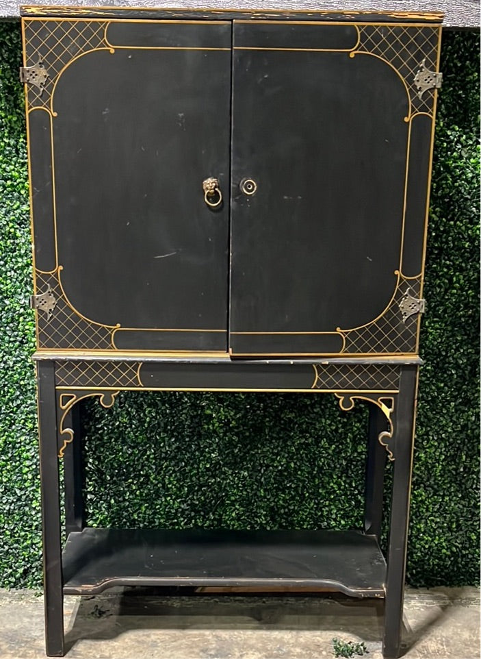 Antique Asian Black Cabinet