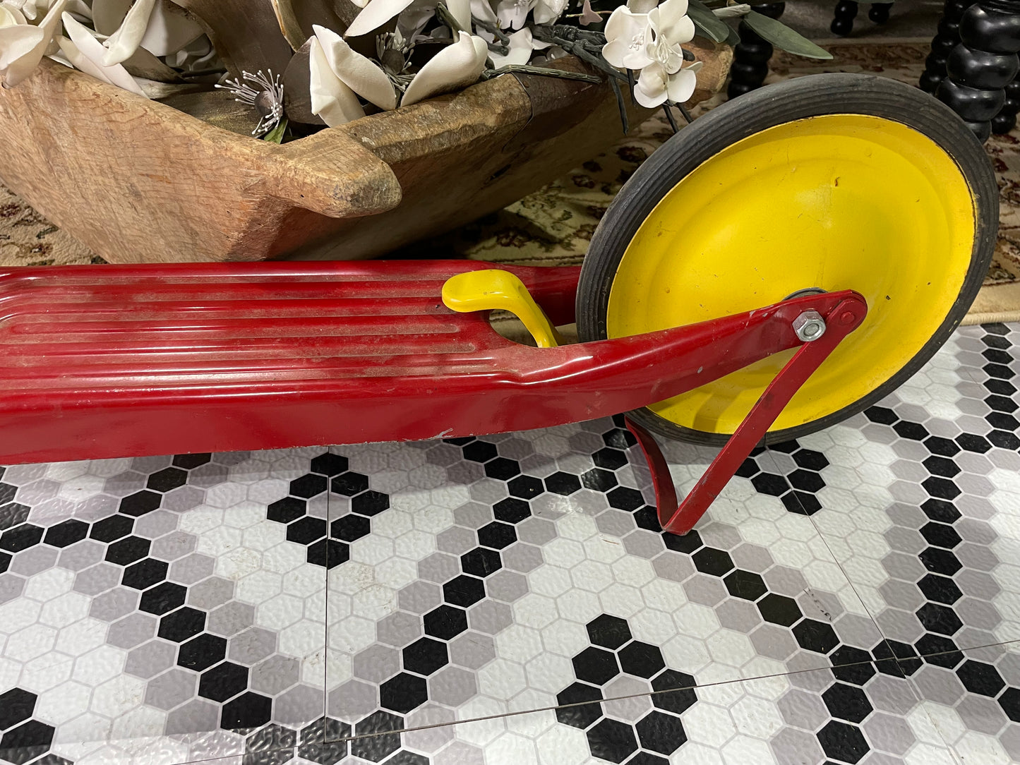 1950s Red Kick Scooter