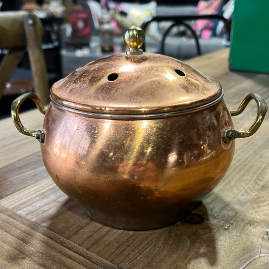 Vintage Copper Garlic Pot