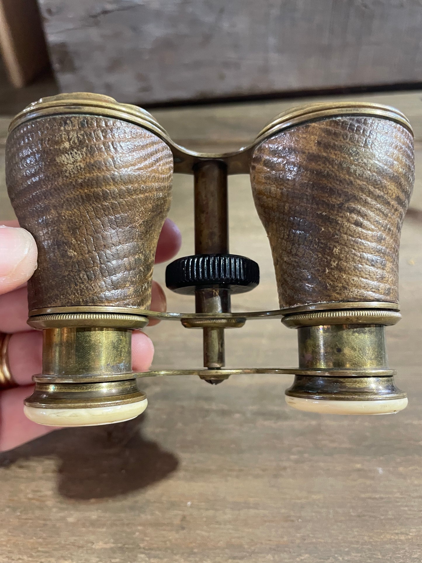 Antique French Leather Binoculars