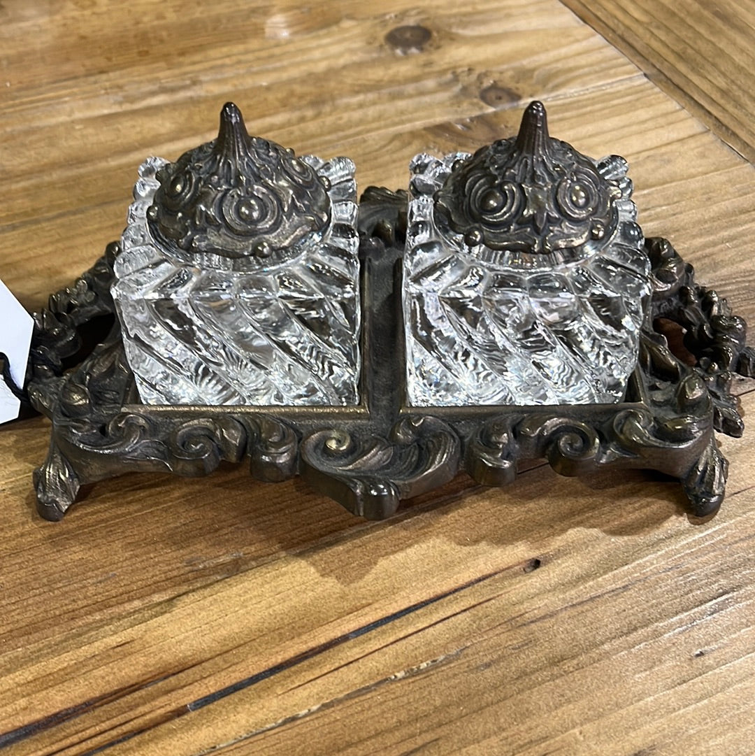 Antique Double Ink Stand