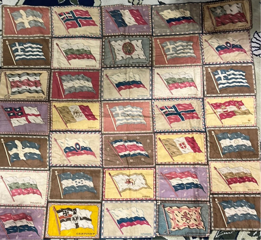 1910 Tobacco Silk Sown Textile Flags of the World