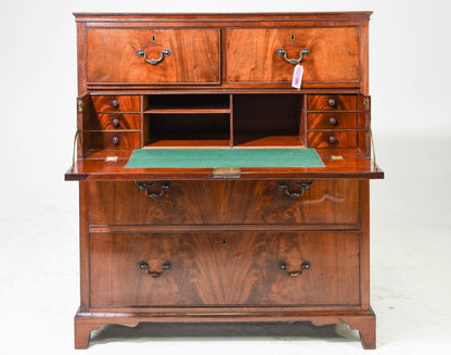 1890 British Mahogany Secretary Chest