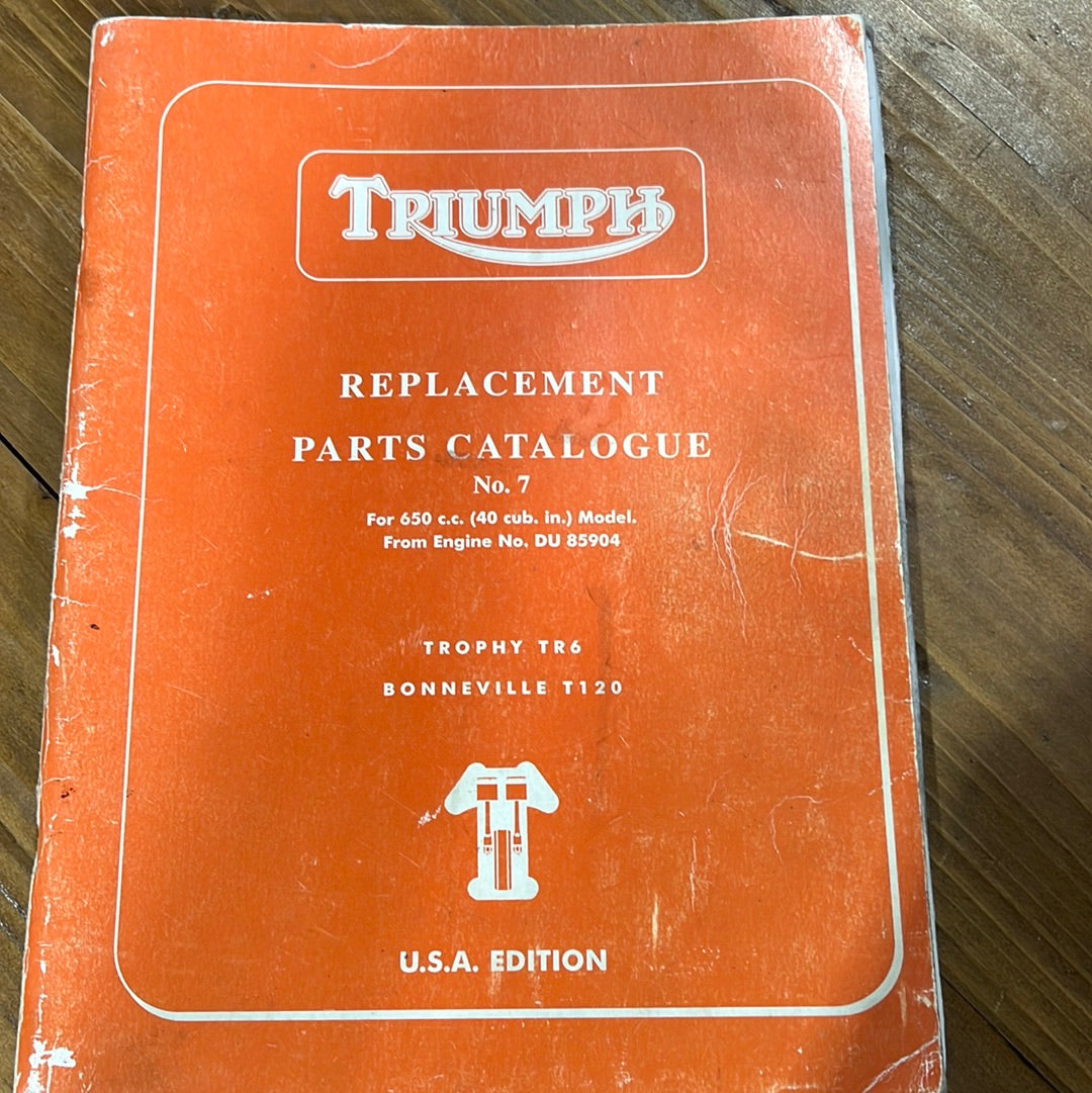 1968 Triumph Parts Catalogue Antiqueology