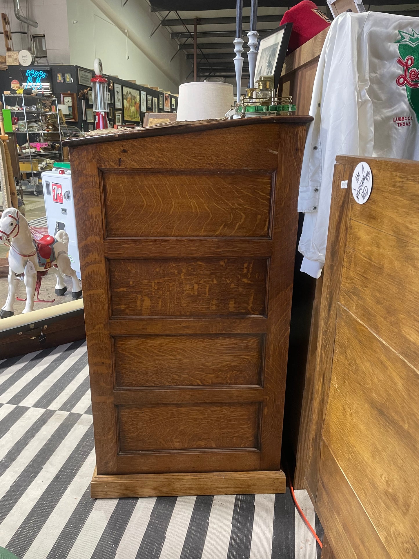 Historic Quarter Sawn Oak Twin Filing Cabinet